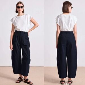 NWT NEW Apiece Apart New York Bari Crop Corduroy Trouser in Midnight